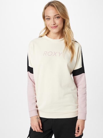 ROXY Sportsweatshirt 'Blinding Lights' in Beige: front
