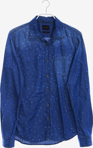 Sisley Button Up Shirt in XL in Blue: front