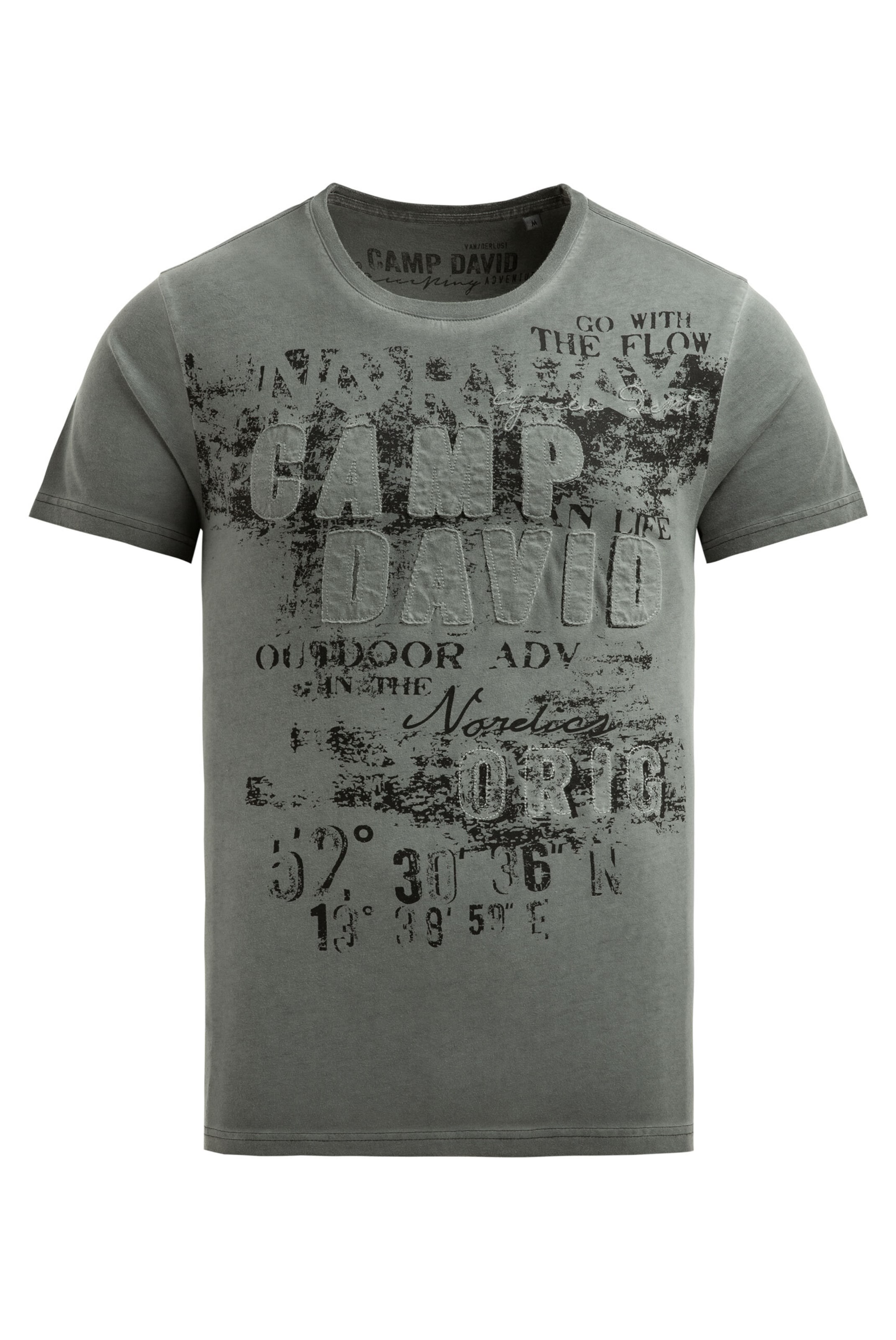 CAMP DAVID Shirt in Grey: front