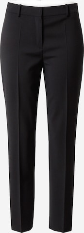 BOSS Slim fit Pleated Pants 'Tilunah' in Black: front