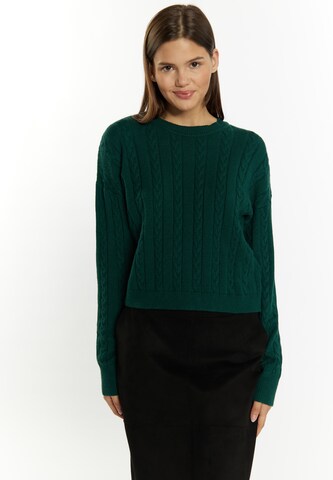 MYMO Пуловер 'Biany' в зелено: отпред