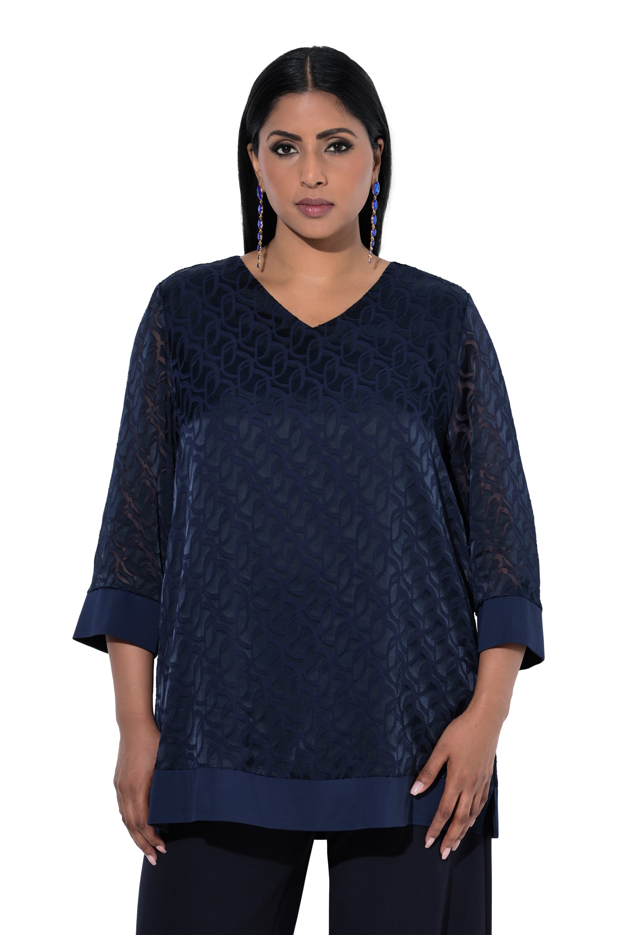 Ulla Popken Shirt in Blau: Vorderseite