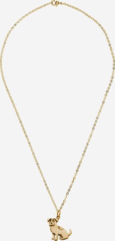 Gemshine Necklace 'Jack Russell Terrier Hund' in Gold: front