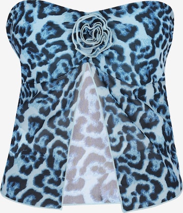 faina Top 'Festive' in Blauw: voorkant