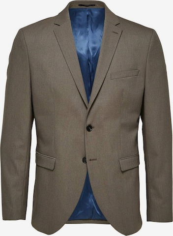 Coupe slim Veste de costume SELECTED HOMME en gris : devant