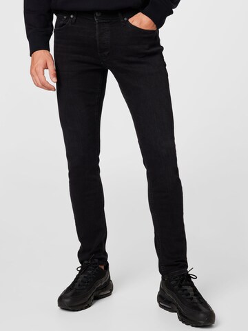 JACK & JONES Slimfit Jeans 'Glenn' in Zwart: voorkant