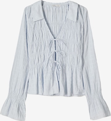 Camicia da donna di Bershka in blu: frontale