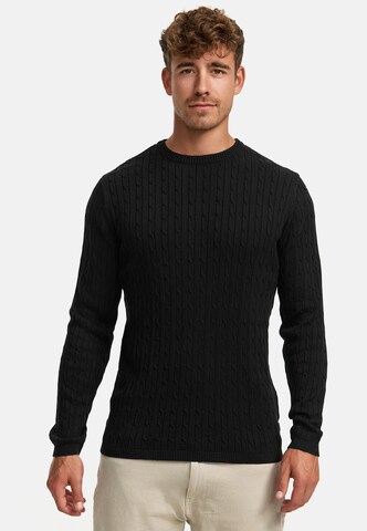 Kronstadt Pullover 'Cable' in Schwarz: Vorderseite