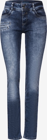 Coupe slim Jean 'Jane' STREET ONE en bleu : devant