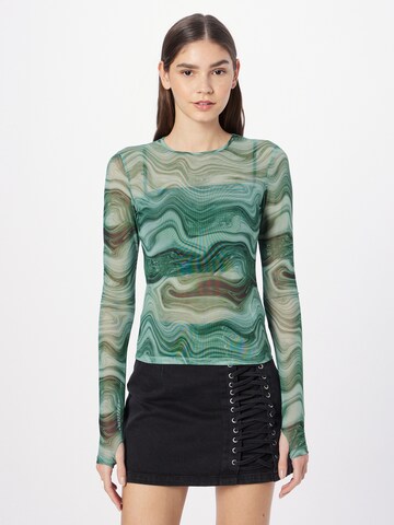 Monki Shirt in Groen: voorkant