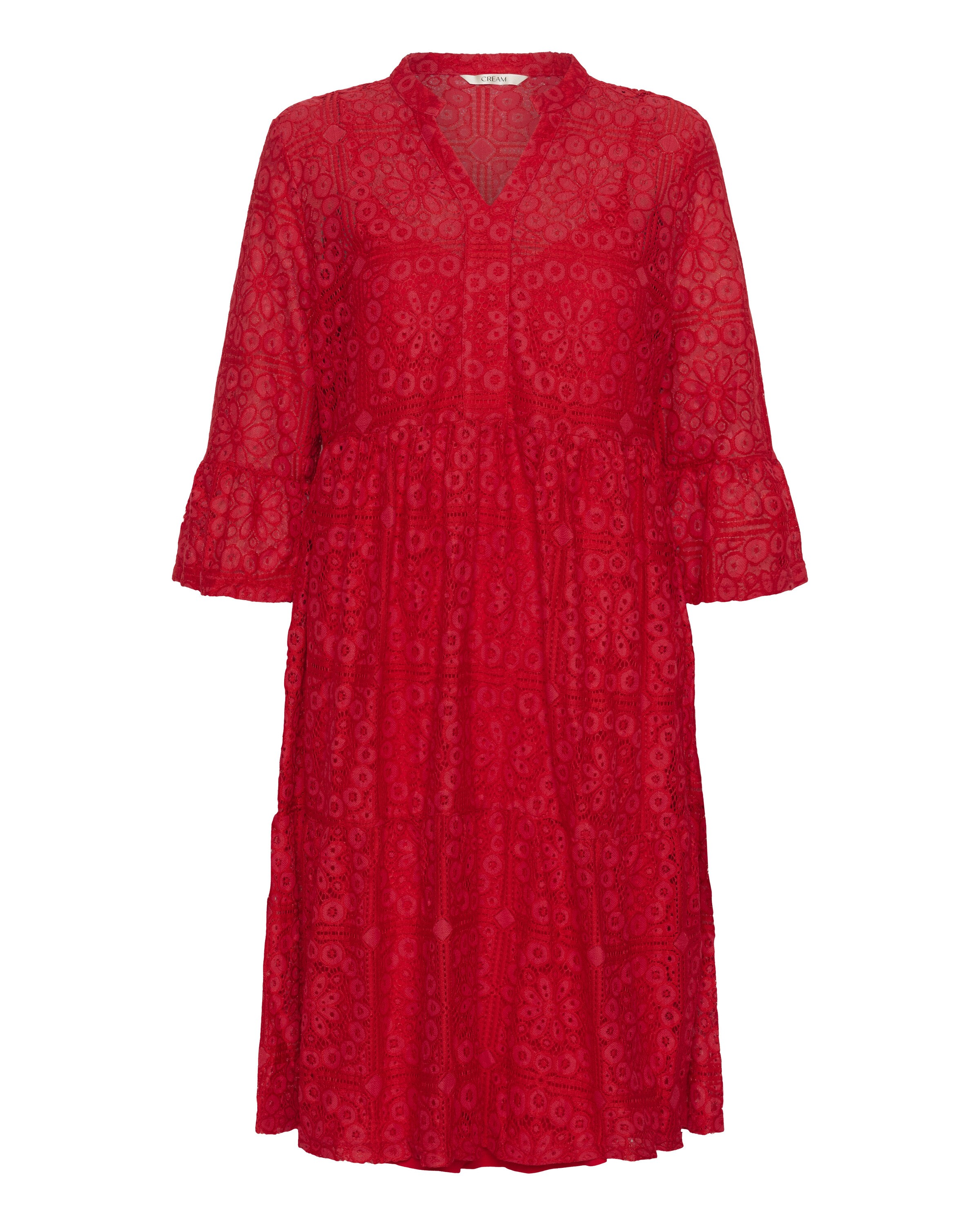 Cream Dress &#x27;CRTiley&#x27; in Red: front