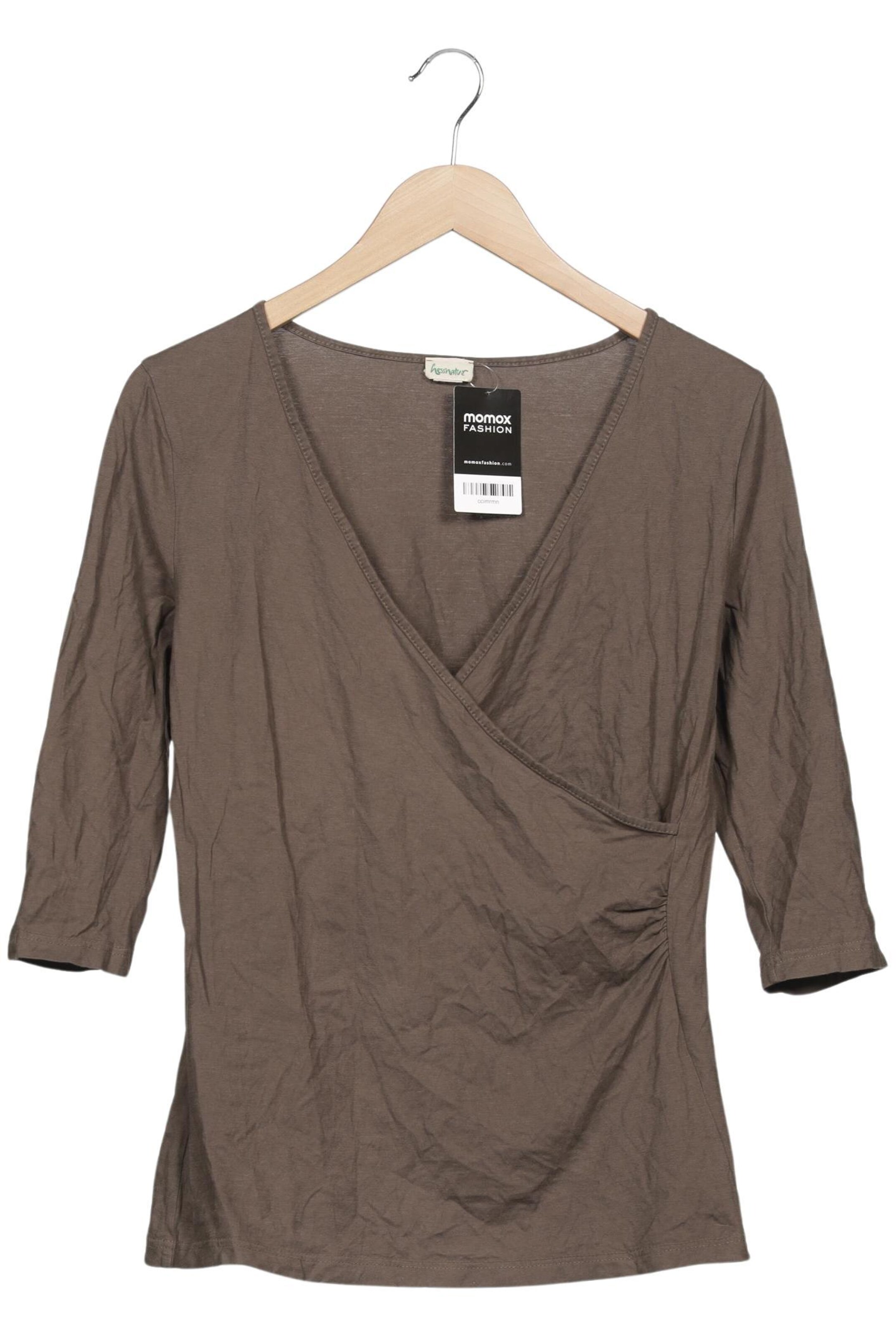 hessnatur Top & Shirt in L in Brown: front