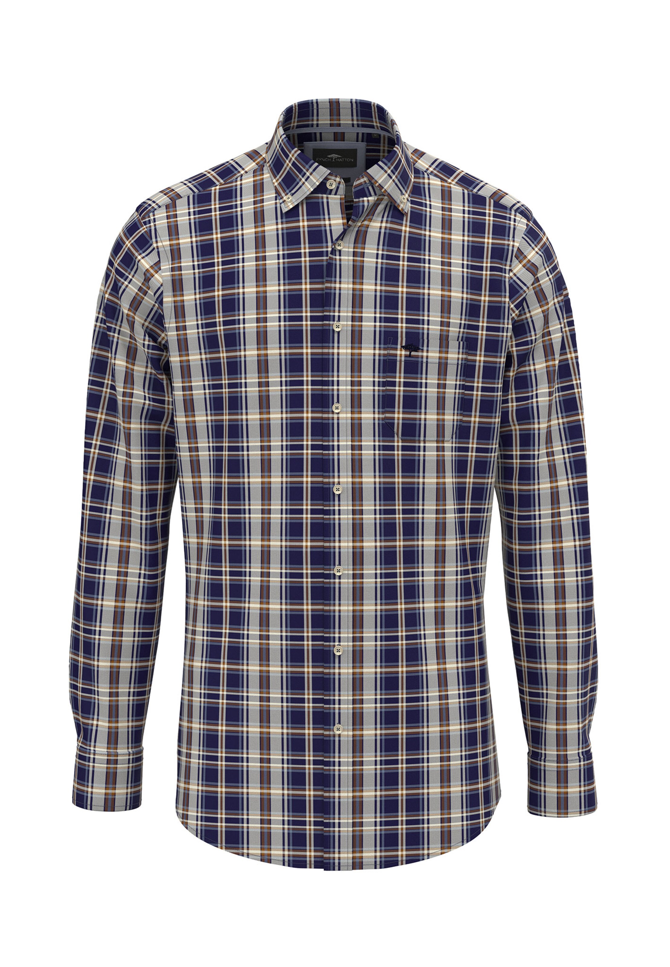 FYNCH-HATTON Regular fit Button Up Shirt in Blue: front