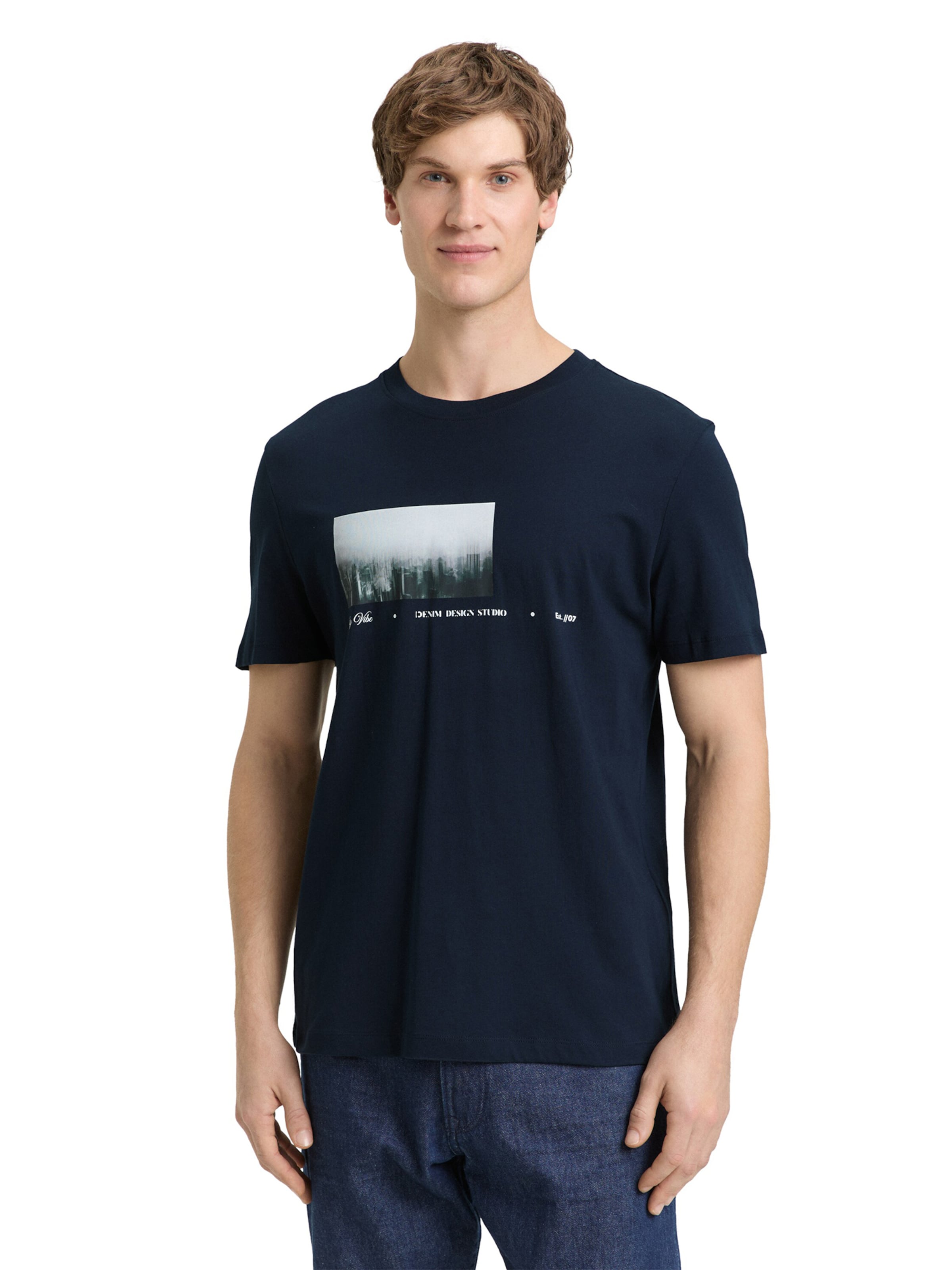 TOM TAILOR DENIM T-Shirt in Blau: Vorderseite