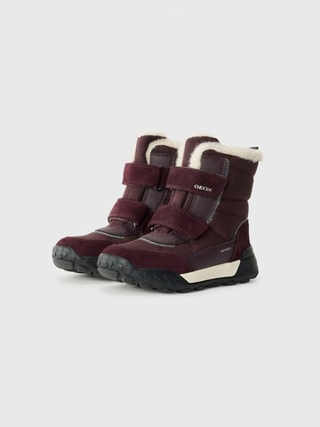 GEOX Snowboots 'TREKKYUP' in Rot