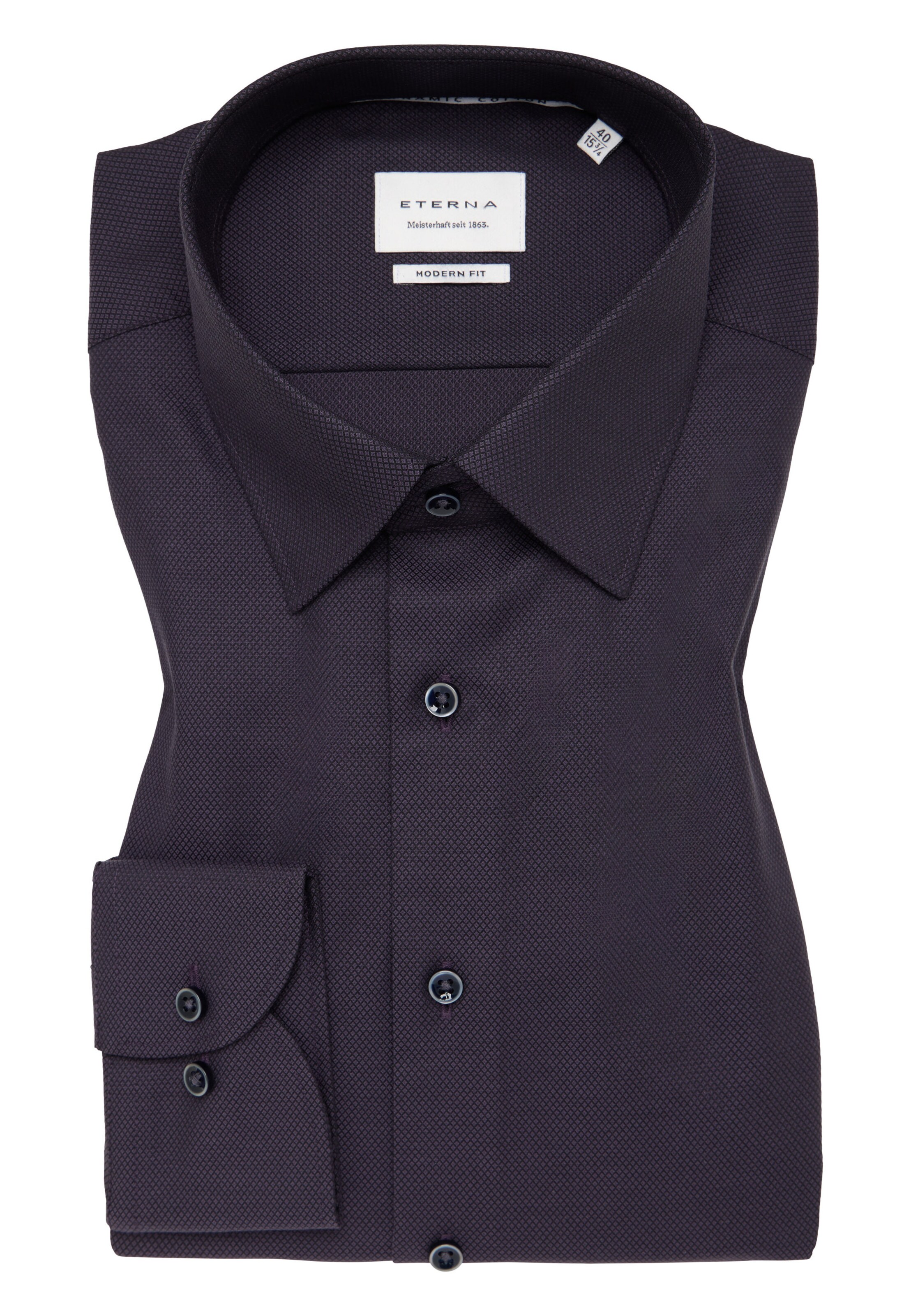 ETERNA Regular fit Button Up Shirt in Purple