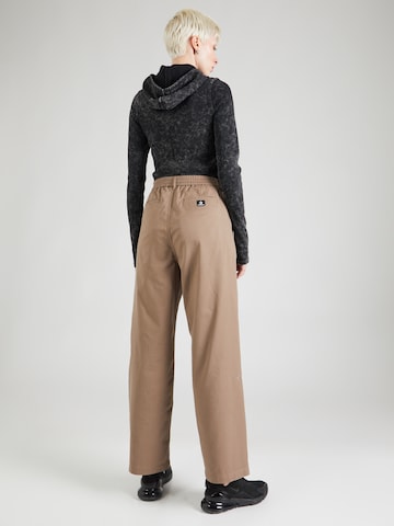 CONVERSE Wide leg Pleat-Front Pants in Brown