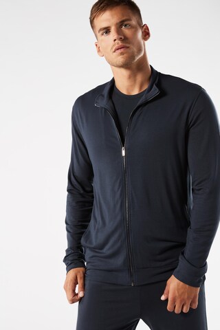 INTIMISSIMI Zip-Up Hoodie in Blue: front