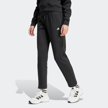 ADIDAS SPORTSWEAR Loose fit Workout Pants in Black: front