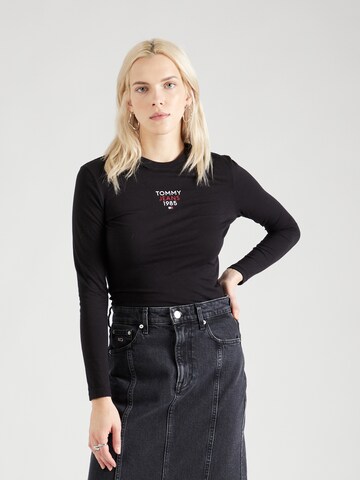 Tommy Jeans Shirt 'ESSENTIAL' in Black: front