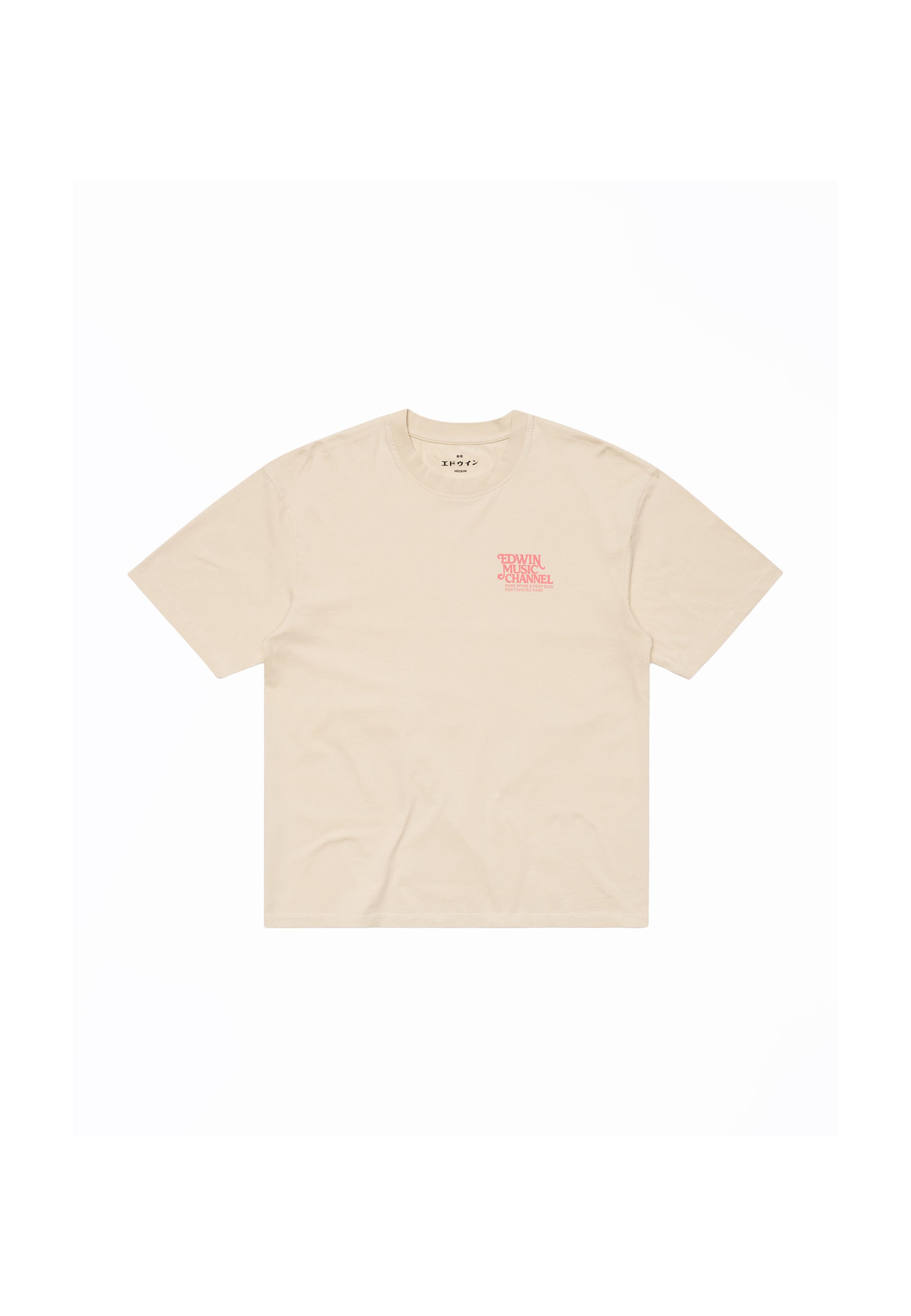 T-Shirt 'Rare Spins' EDWIN en beige : devant
