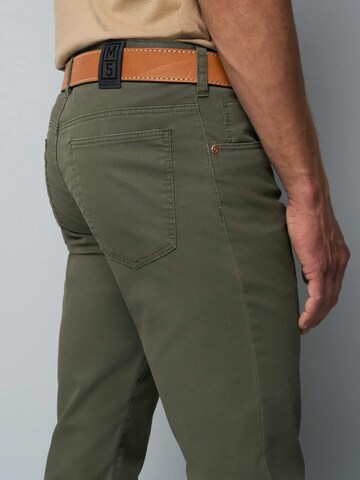 MEYER Slimfit Chinohose 'M5' in Grün