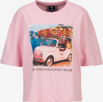 19V69 ITALIA Oversized shirt ' PETONIA PORTOFINO ' in Pink: front