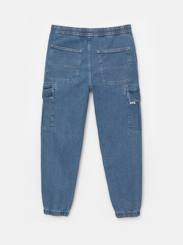 Pull&Bear Tapered Cargojeans in Blauw