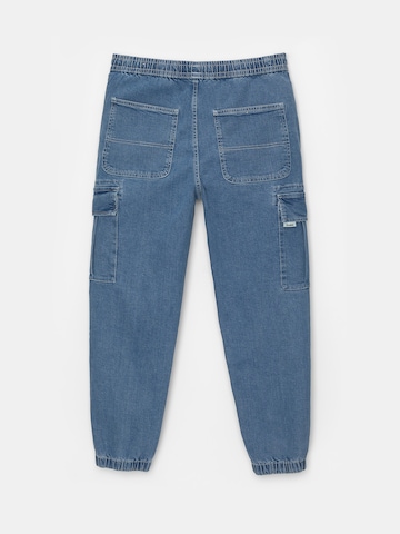 Pull&Bear Tapered Cargojeans i blå