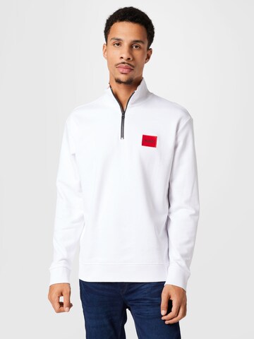 HUGO Sweatshirt 'DURTY' in White: front