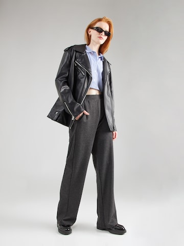 PIECES Regular Trousers 'FALOUA' in Grey