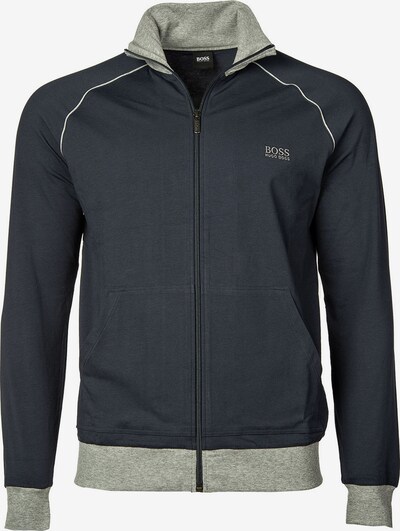 BOSS Casual Sweatvest in de kleur Lichtgrijs / Zwart, Productweergave
