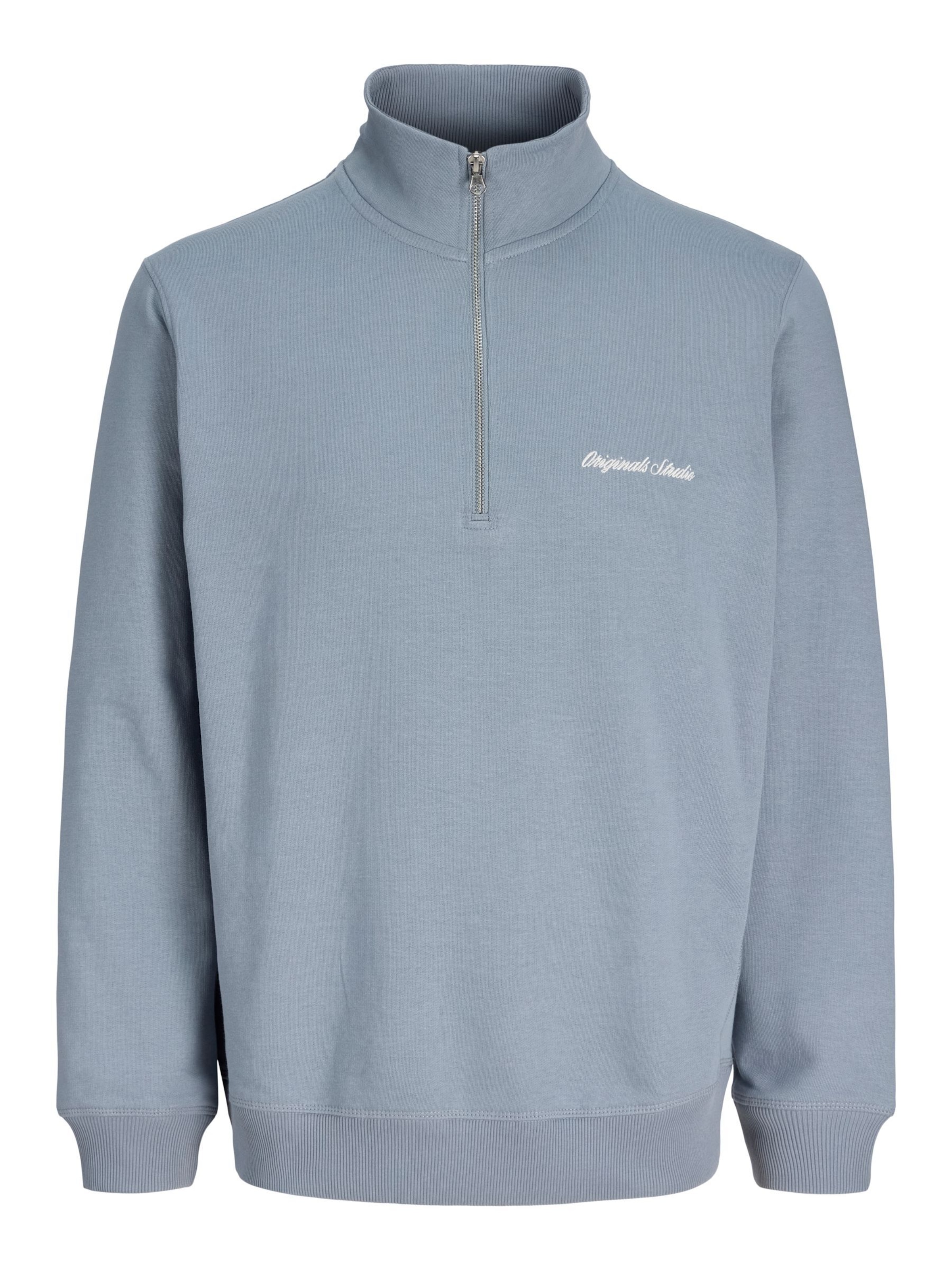 JACK & JONES Sweatshirt 'JORNorrebro' in Dusty blue / White, Item view