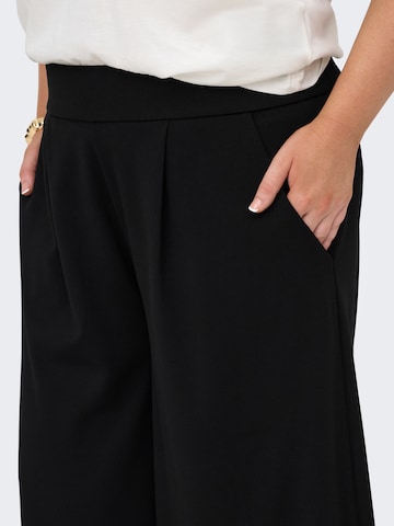ONLY Carmakoma Wide leg Pleat-Front Pants in Black