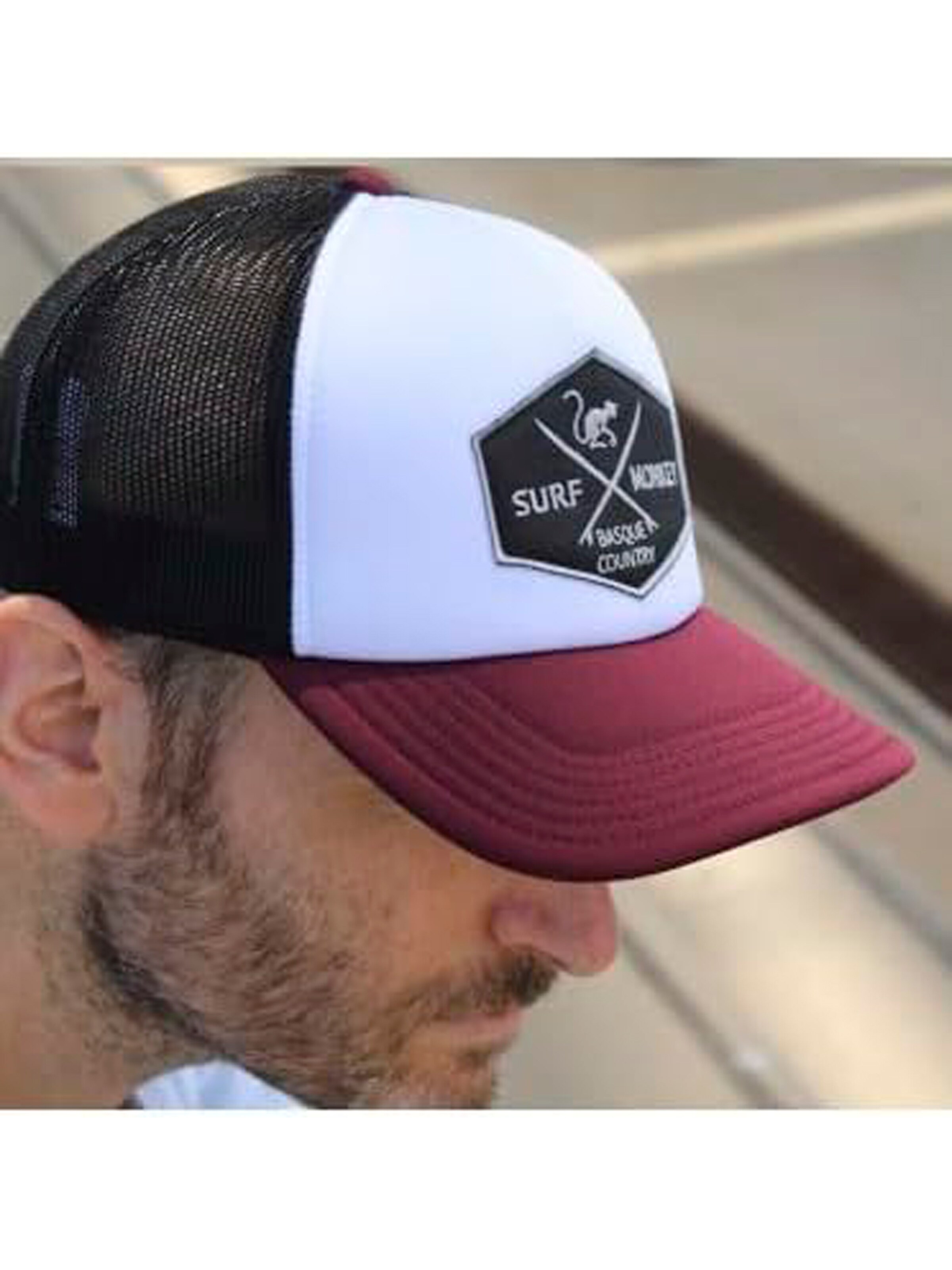 Surf Monkey Athletic Cap in Red