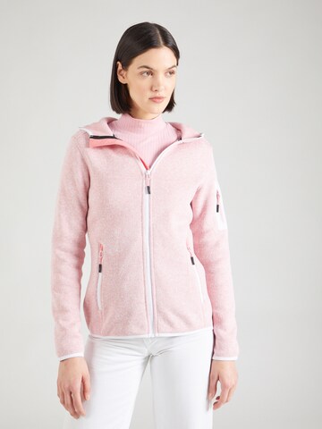 CMP Athletic Fleece Jacket in Pink: front