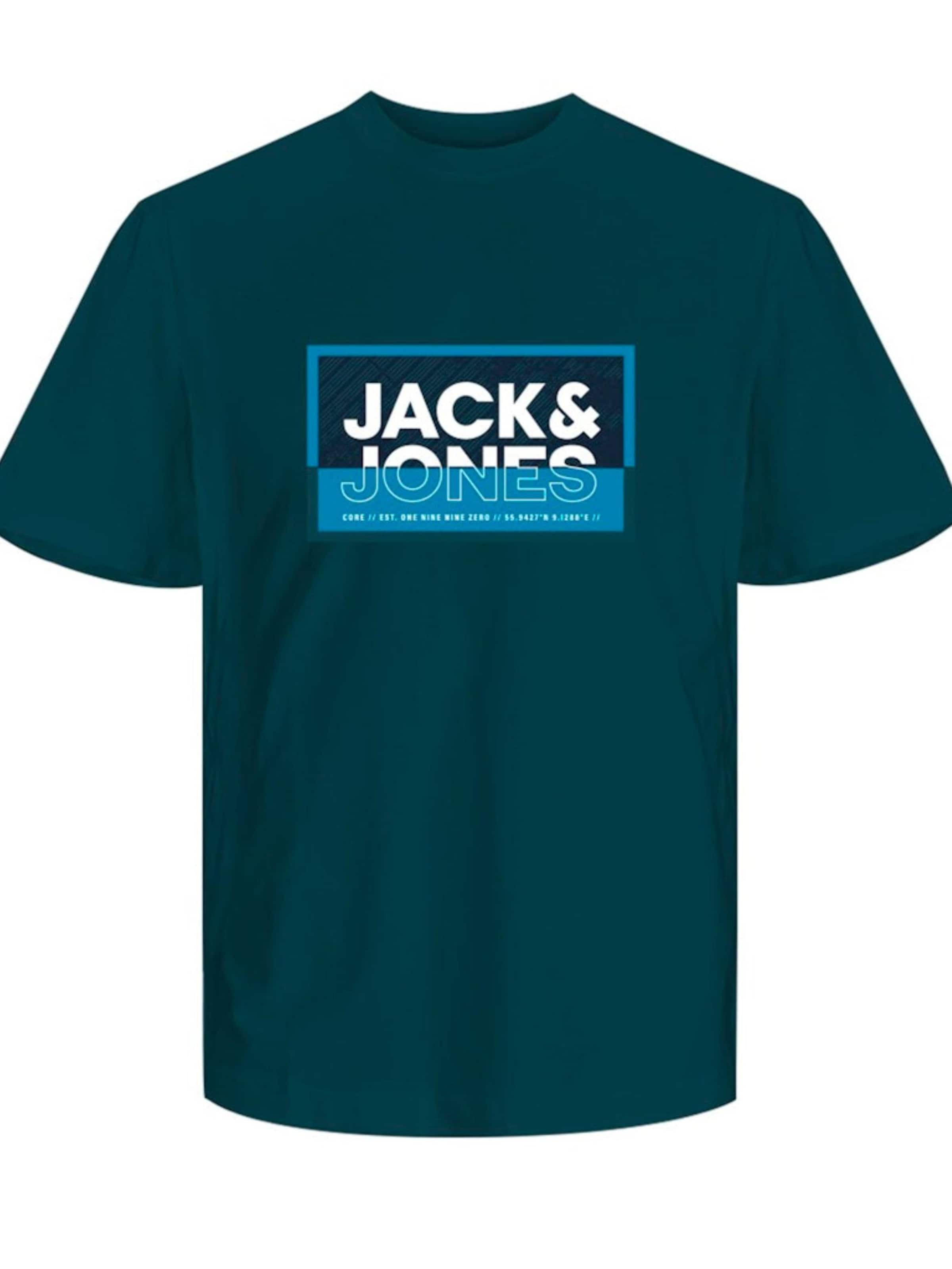 JACK & JONES Shirt 'JCOLOGAN SUMMER PRINT TEE' in Grey: front