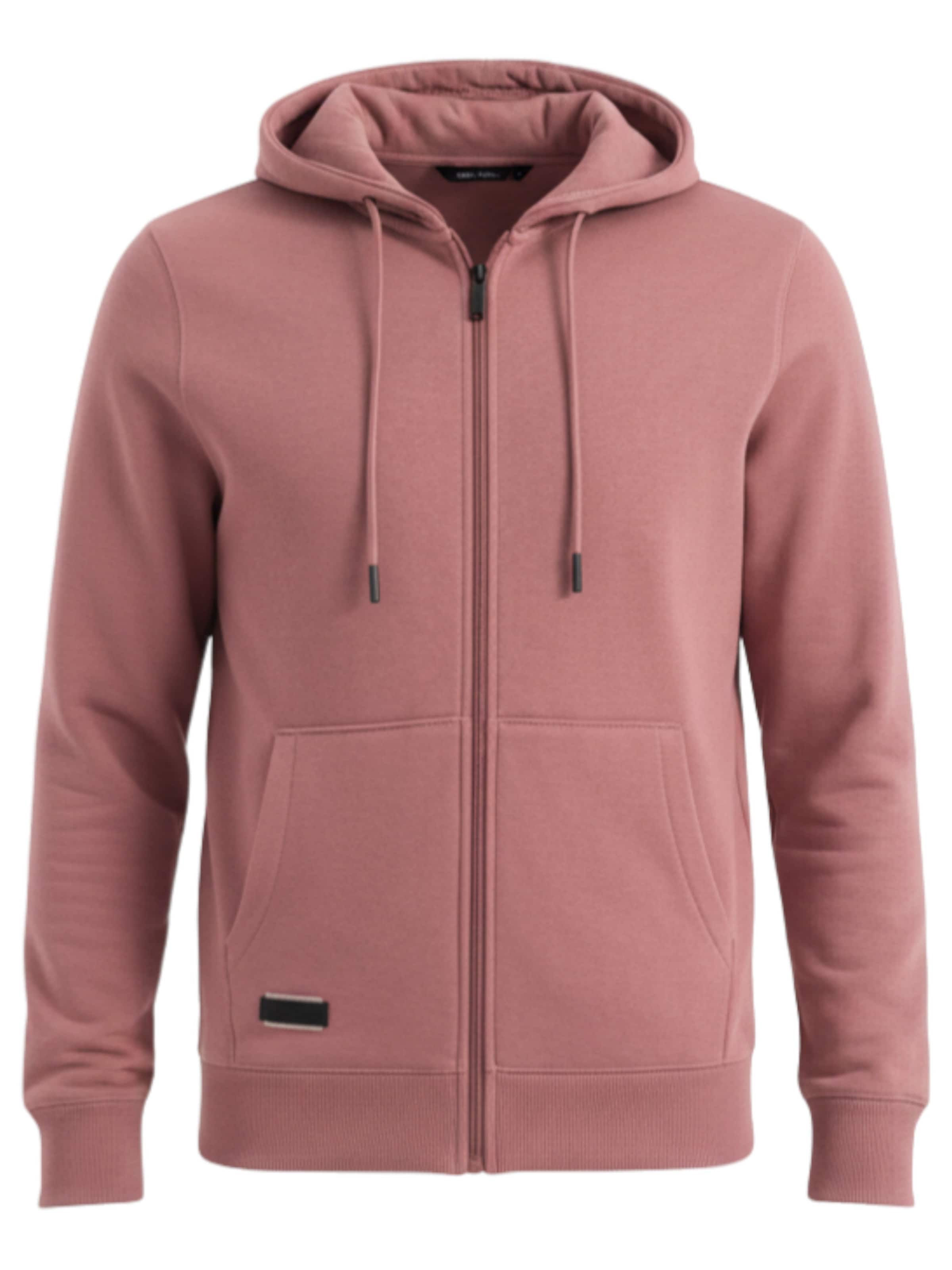 Ombre Sweatvest in de kleur Oudroze, Productweergave