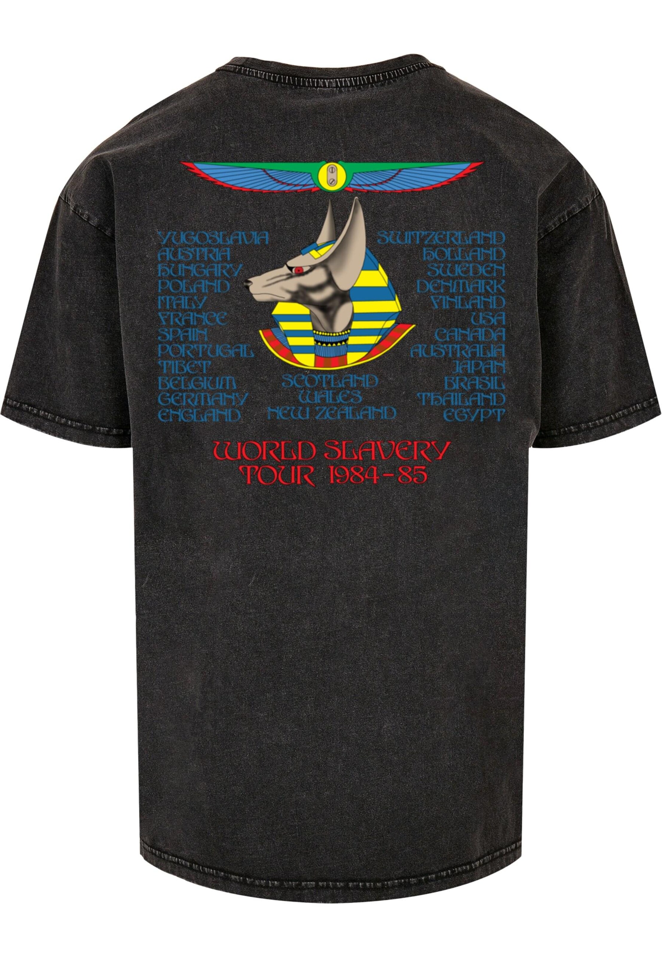 Merchcode Shirt 'Powerslave - World Slavery Tour Egpyt' in Schwarz