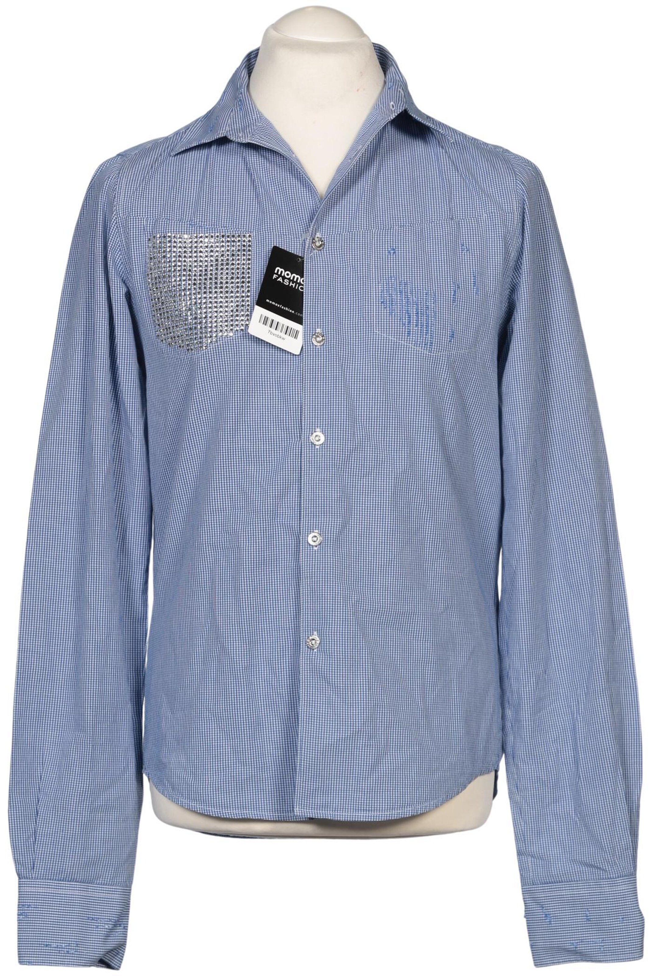 Faith Connexion Button Up Shirt in M in Blue: front