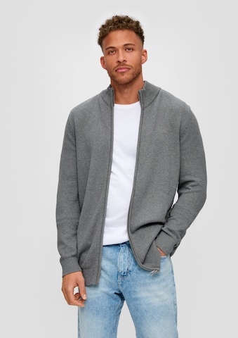 s.Oliver Men Tall Sizes Strickjacke in Grau: predná strana