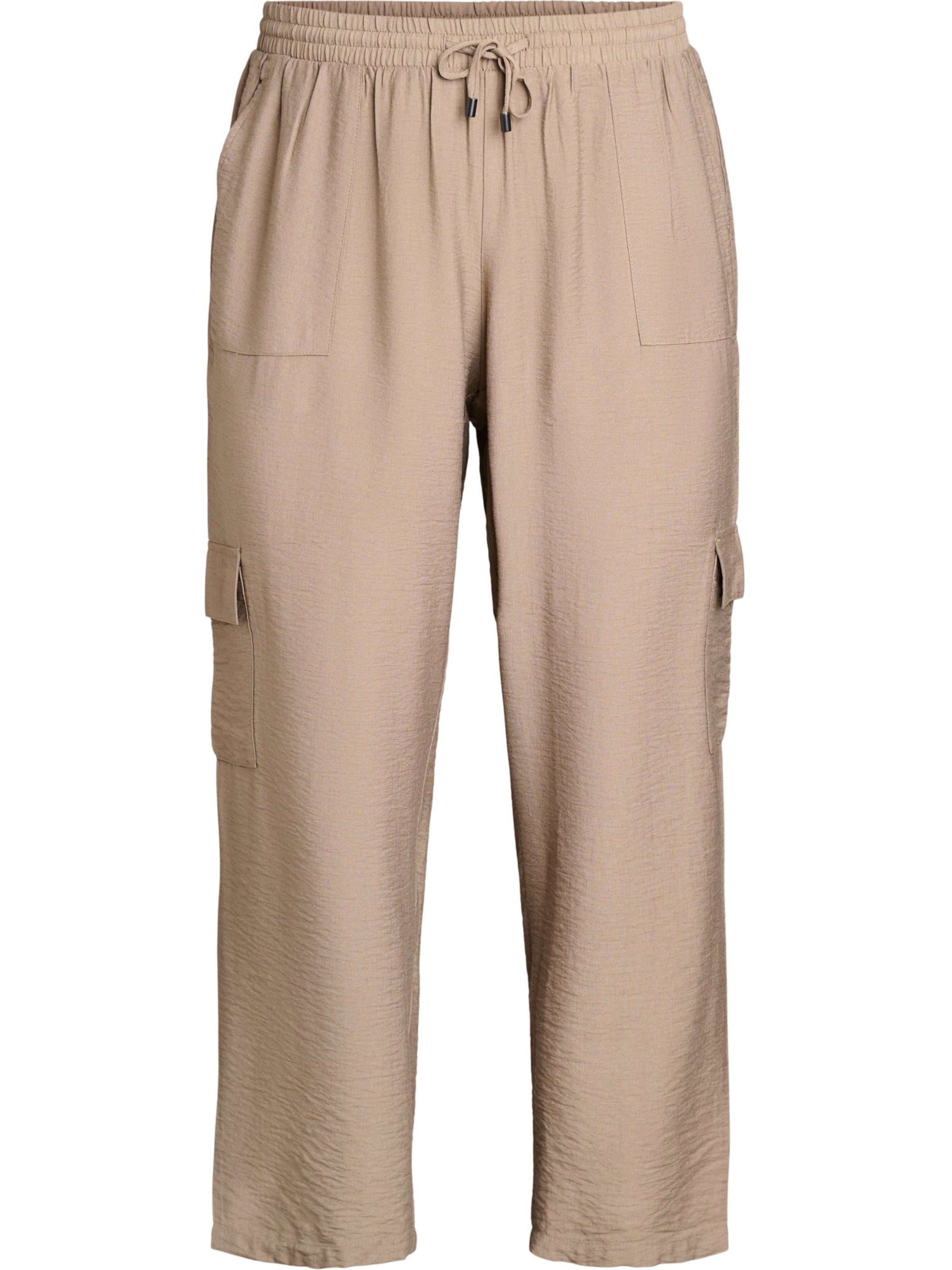 ZizziLoosefit Cargo hlače 'Cavilma' - bež boja: prednji dio