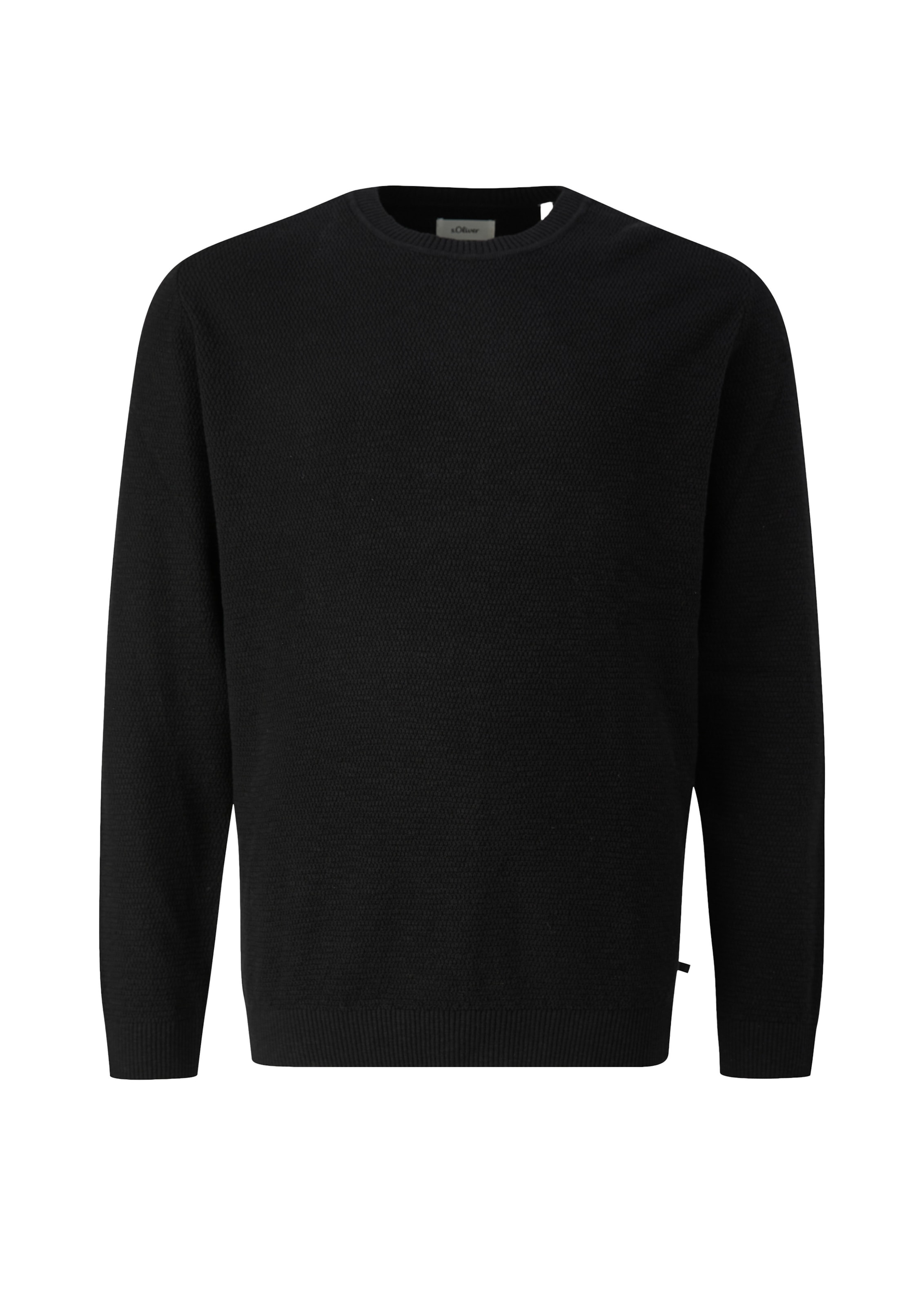 Pull-over s.Oliver Men Big Sizes en noir : devant
