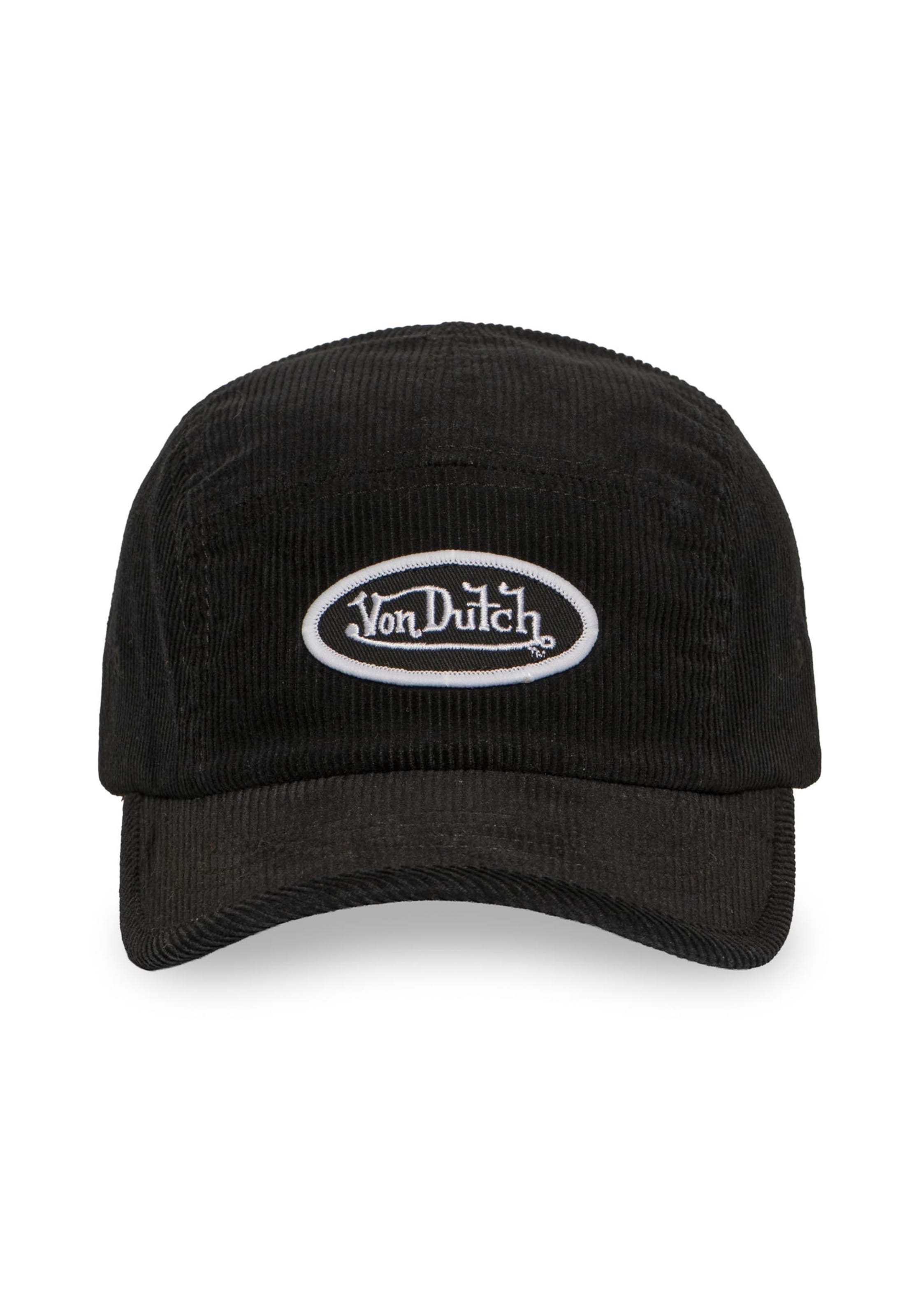 Cappello da baseball di Von Dutch in nero: frontale
