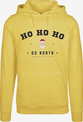 F4NT4STIC Sweatshirt 'Ho Ho Ho Santa Weihnachten' in Yellow: front