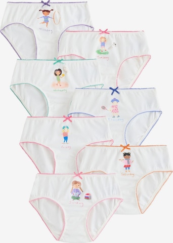 balta Next Apatinės kelnaitės 'Days Of The Week': priekis