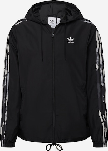 ADIDAS ORIGINALS Between-Season Jacket 'Camo Series' in Black: front