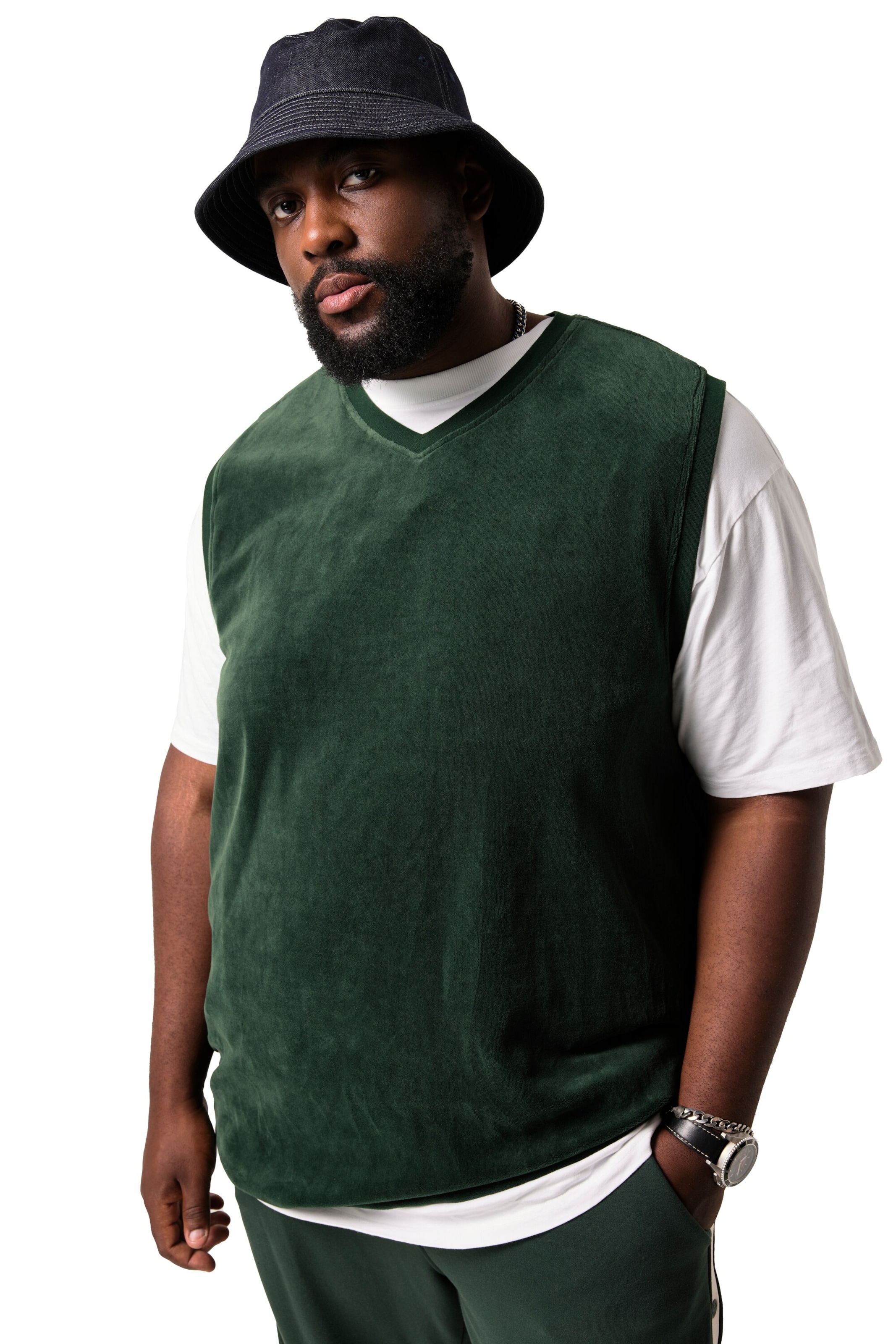 STHUGE Pullunder in Grün: Vorderseite