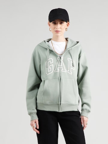 GAP Ζακέτα φούτερ 'HERITAGE' σε πράσινο: μπροστά