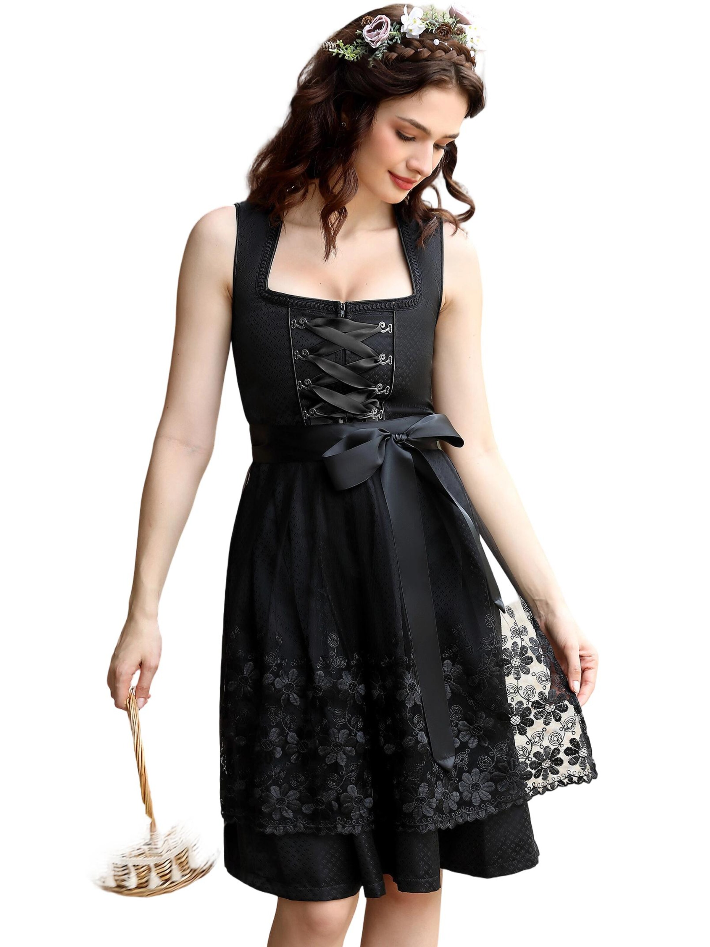 Yesfashion Dirndl‌‌‌‌‌‌‌‌‌ in Schwarz